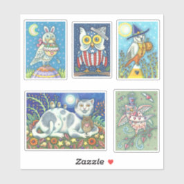 かわいいフォークお洒落アートホリディフクロウ シール