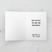 かわいいフォークアートカウボーイ雪だるまクリスマス シーズンカード (内部)