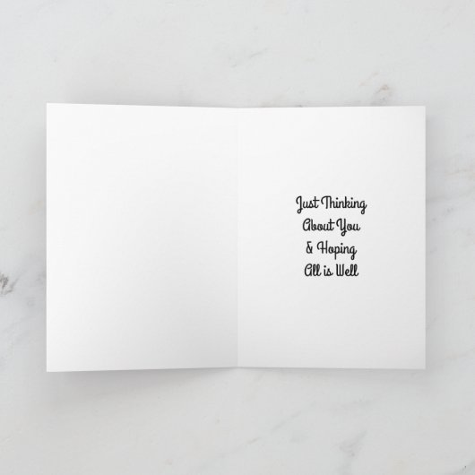 かわいいフォークアートキャットことわざハイオブフラワー カード (内部)