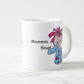 かわいいフォークアートラグドールスープパーソナライズ ジャンボコーヒーマグカップ (正面右)