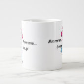 かわいいフォークアートラグドールスープパーソナライズ ジャンボコーヒーマグカップ (正面)