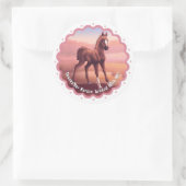 かわいいフォークラシックルの丸いシール ラウンドシール (バッグ)