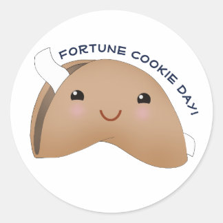 かわいいフォーチュンクッキーの日 ラウンドシール