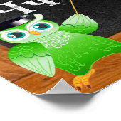 かわいいフクロアルファベットロシアの教授 ポスター (角)