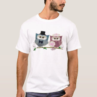 かわいいフクロアートの花婿 Tシャツ
