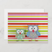 かわいいフクロウありがとうノートカード ノートカード (正面/裏面)