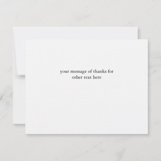 かわいいフクロウありがとうノートカード ノートカード (裏面)