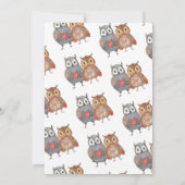 かわいいフクロウいつも永遠のバレンタインデー シーズンカード (裏面)