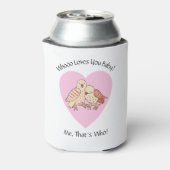 かわいいフクロウがあなたを愛するベイビーシャワーバレンタイン 缶クーラー (缶裏面)