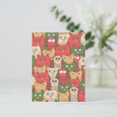 かわいいフクロウがたくさんいる ポストカード (スタンド正面)