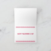 かわいいフクロウが恋のハッピーバレンタインデーXOXOカード シーズンカード (内部)