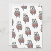 かわいいフクロウが恋バレンタインデー シーズンカード (裏面)