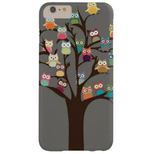 かわいいフクロウが木の上に  背景 BARELY THERE iPhone 6 PLUS ケース