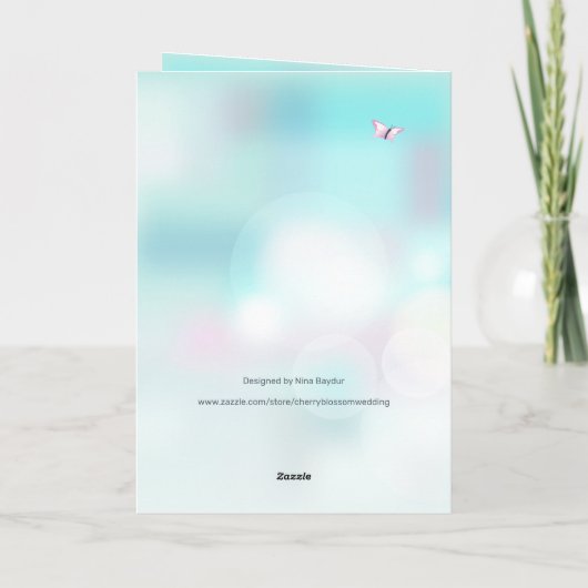 かわいいフクロウさくらんぼカスタム誕生日カード カード (裏面)