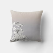 かわいいフクロウさくらんぼベージュタイペホワイト クッション (裏面)