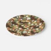 かわいいフクロウとキノコの紙プレート ペーパープレート (アングル)