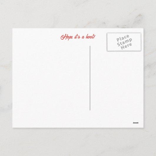 かわいいフクロウと雪でうれしい休日 シーズンポストカード (裏面)