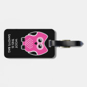 かわいいフクロウのおもしろいな荷物のラベル ラゲッジタグ (裏面横)