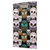 かわいいフクロウのイラストパターン クリップボード (左)