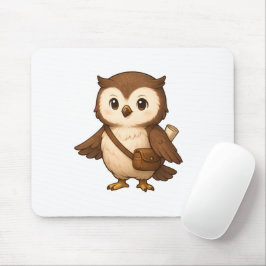 かわいいフクロウのイラスト – おこじょと仲間たち イラスト マウスパッド