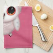 かわいいフクロウのイラスト キッチンタオル (四つ折り)