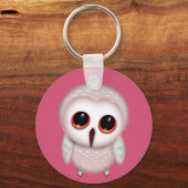 かわいいフクロウのイラスト キーホルダー (正面)