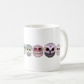 かわいいフクロウのイラスト コーヒーマグカップ (正面右)