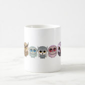 かわいいフクロウのイラスト コーヒーマグカップ (中央)