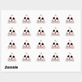 かわいいフクロウのイラスト 三角形シール (シート)