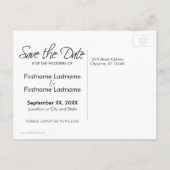 かわいいフクロウのカップルとデートを一緒に保存 案内ポストカード (裏面)