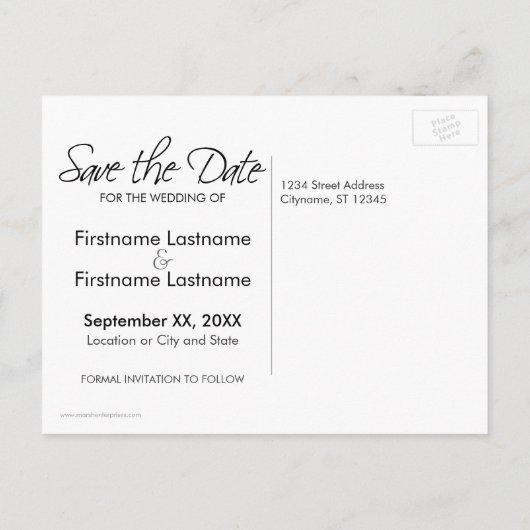 かわいいフクロウのカップルとデートを一緒に保存 案内ポストカード (裏面)