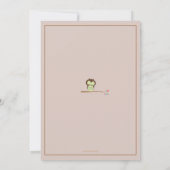 かわいいフクロウのカップルの性はパーティの招待状を明らかにします 招待状 (裏面)