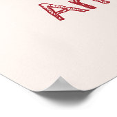 かわいいフクロウのカップルパーソナライズされた名 ポスター (角)