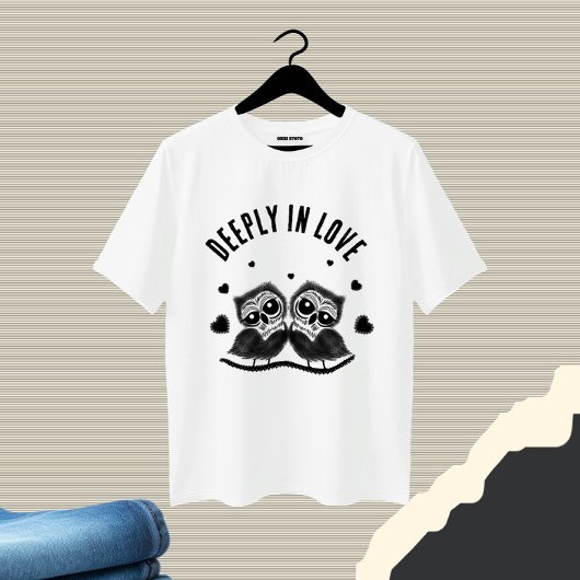 かわいいフクロウのカップル Tシャツ