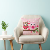 かわいいフクロウのカップルI愛パーソナライズな クッション (椅子)