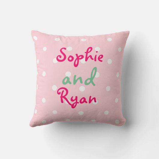 かわいいフクロウのカップルI愛パーソナライズな クッション (裏面)