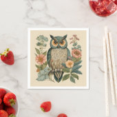 かわいいフクロウのカントリーライフ スタンダードカクテルナプキン (インサイチュ)