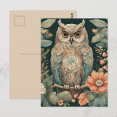 かわいいフクロウのカントリーライフ ポストカード (正面/裏面)