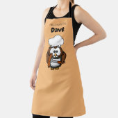 かわいいフクロウのグリルマスターパーソナライズされたエプロン エプロン (インサイチュ)