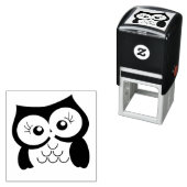 かわいいフクロウのゴムスタンプ セルフインキングスタンプ (インサイチュ)