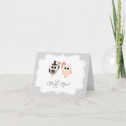 かわいいフクロウのサンキューカード サンキューカード (正面)
