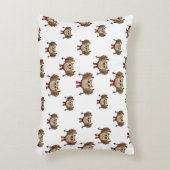 かわいいフクロウのスキーの漫画 アクセントクッション (正面(垂直))