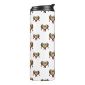 かわいいフクロウのスキーの漫画 タンブラー (回転左)