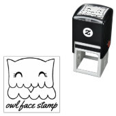 かわいいフクロウのスクリプト セルフインキングスタンプ (インサイチュ)
