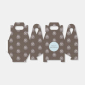 かわいいフクロウのテクスチャベビーシャワー性別の表示 フェイバーボックス (折り畳みなし)