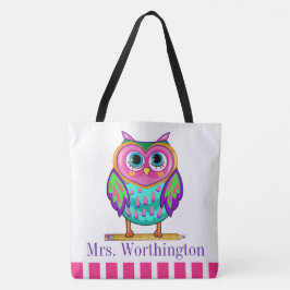 かわいいフクロウのトート – 戻る トートバッグ