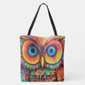 かわいいフクロウのトート – 戻る トートバッグ (裏面)