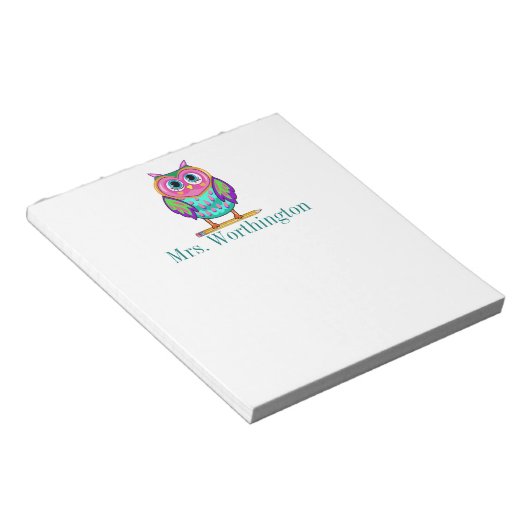 かわいいフクロウのノートパッド ノートパッド (アングル)