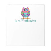 かわいいフクロウのノートパッド ノートパッド (正面)