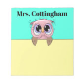 かわいいフクロウのノートパッド ノートパッド (正面)